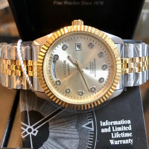 🚨SOLD🚨ON MERCARI} Automatic Day Date Diamond SS NEW Watch - Picture 9 of 13